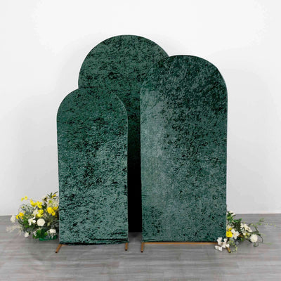 Set of three green decorative panels with rounded tops, displayed on a neutral background.