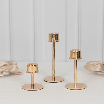Add Elegance to Your Space with Gold Metal Hurricane Candle Stands