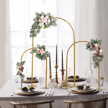 Gold Metal Arch Wedding Cake Stands