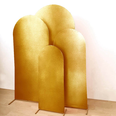 Gold arch backdrop set in various sizes for photography
