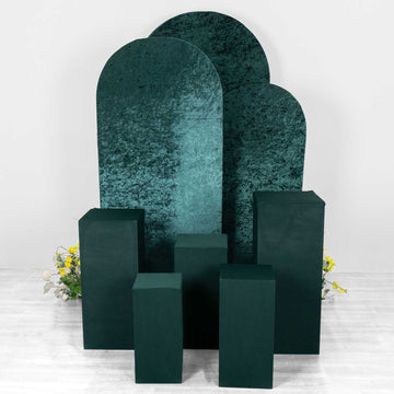 <strong> Hunter Emerald Green Stretchable Pedestal Pillar Covers</strong>