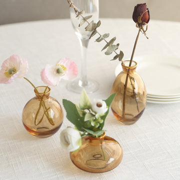 Elevate Your Décor with Small Gold Glass Bud Vase Table Centerpieces