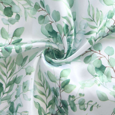 Eucalyptus leaf fabric with a soft, swirling texture.