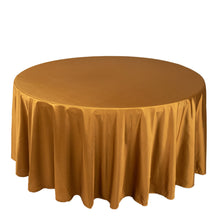Shimmer Gold Premium Scuba Round Tablecloth, Wrinkle Free Seamless Polyester Tablecloth