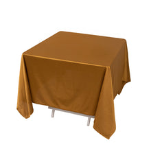 Shimmer Gold Premium Scuba Square Tablecloth, Wrinkle Free Seamless Polyester Tablecloth
