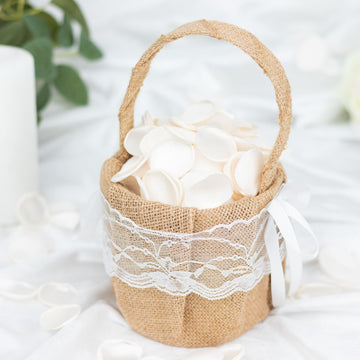 Add Elegance and Romance with Shiny Ivory Silk Rose Petals