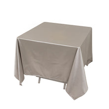 Shimmer Silver Premium Scuba Square Tablecloth, Wrinkle Free Seamless Polyester Tablecloth