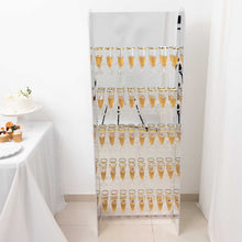 Silver Mirror Finish 5-Tier Wine Glass Stemware Rack, 40 Champagne Flute Holder Foam Board Wall