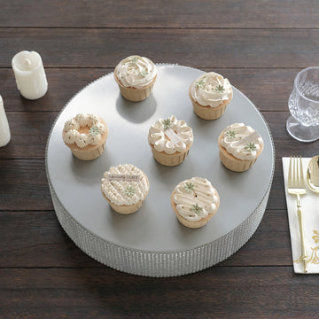 <strong>Dazzling Silver Rhinestone Cupcake Stand</strong>