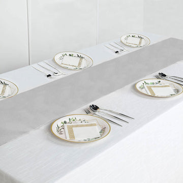 Make a Lasting Impression with the Silver Polyester Table Runner