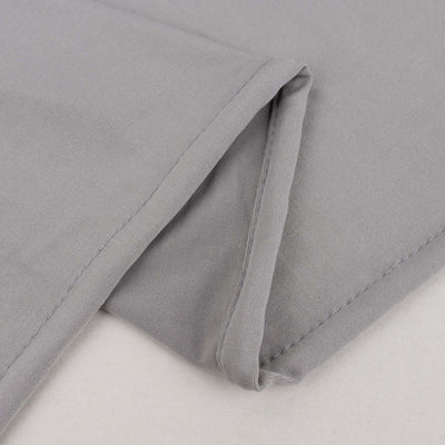Gray fabric fold showcasing soft texture and neat stitching details.