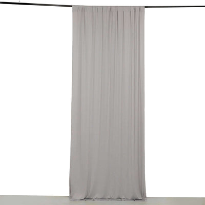 Gray fabric drape on a white background for versatile decor use.