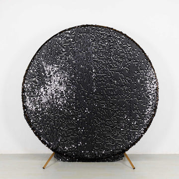 <strong>Fitted Black Big Payette Sequin Arbor Cover</strong>