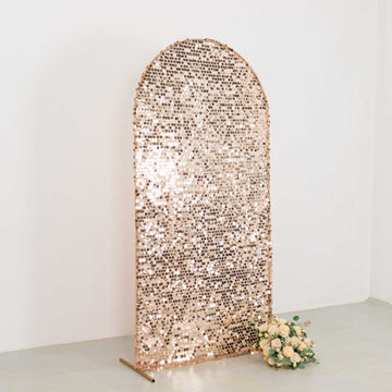 Rose Gold Big Payette Sequin Backdrop Cover