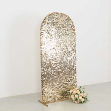 Sparkly Champagne Big Payette Sequin Fitted Chiara Backdrop Stand Cover