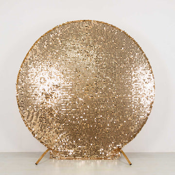 <strong>Fitted Gold Big Payette Sequin Arbor Cover</strong>