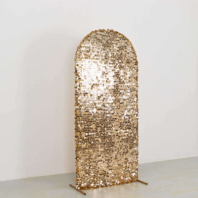 Gold sequin arch backdrop for events and photo shoots