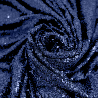 Navy sequin fabric in a swirling pattern. #whtbkgd