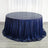 Navy sequin tablecloth draped elegantly on a round table