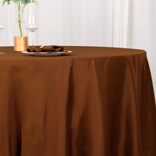 108" Cinnamon Brown Seamless Polyester Round Tablecloth