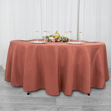 Versatile and Stylish Terracotta (Rust) Tablecloth