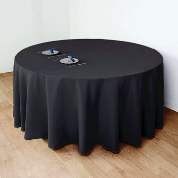 Elevate Your Event with the Black Round Linen Tablecloth
