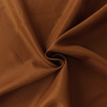 Create Unforgettable Memories with the Cinnamon Brown Seamless Polyester Round Tablecloth 120