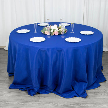 Experience Luxury with the Royal Blue Premium Polyester Tablecloth