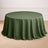 Green round tablecloth draping elegantly over a circular table.