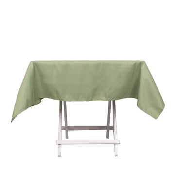 Unleash the Beauty of Your Table with the Dusty Sage Green Polyester Square Tablecloth