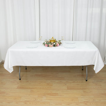 Versatile and Durable White Tablecloth