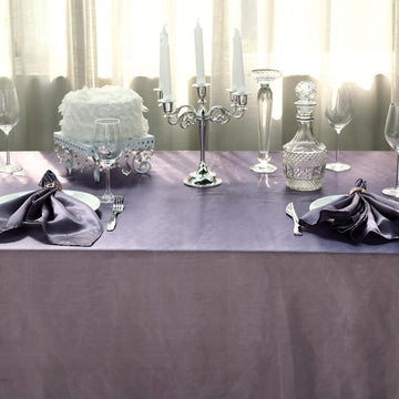 Add a Touch of Opulence with the Violet Amethyst Seamless Smooth Satin Rectangular Tablecloth