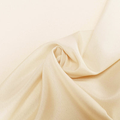 Beige satin fabric with a soft, smooth texture.