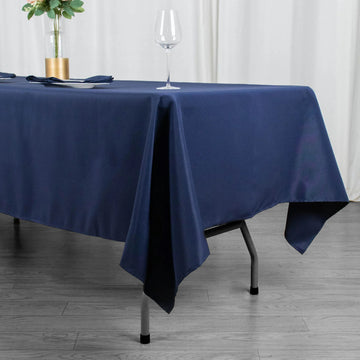 Unleash the Elegance with the Navy Blue Premium Polyester Table Cover
