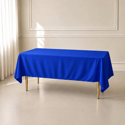 Polyester Rectangle Tablecloth 60"x102" Royal Blue - Wrinkle-Resistant Finish