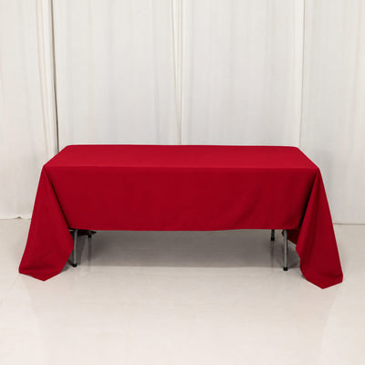 Premium Polyester Rectangle Tablecloth 60"x126" Wine - 220GSM Wrinkle-Resistant & Durable Table Cover