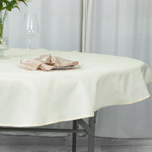 70inch Ivory 200 GSM Seamless Premium Polyester Round Tablecloth