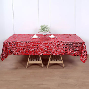 Add Elegance and Glamour with the Red Sequin Tablecloth