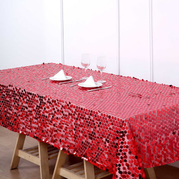 Make a Statement with Red Sequin Table Decor