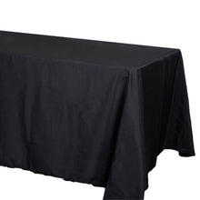 Black Polyester Rectangle Tablecloth 72 Inch x 120 Inch