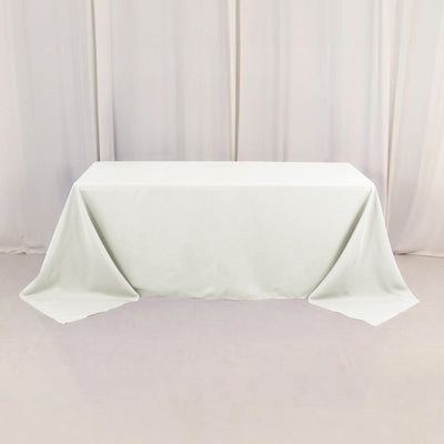 White tablecloth draped elegantly over a table