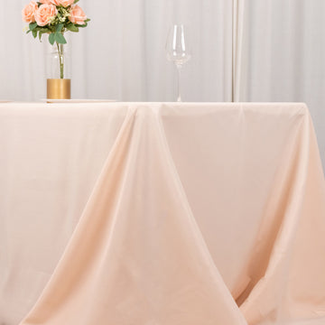 Premium Blush Polyester Table Cover
