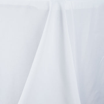 Create a Picture-Perfect Setting with the White Polyester Rectangle Tablecloth
