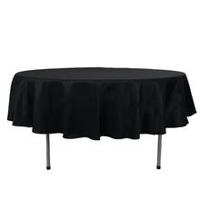 Seamless Tablecloth 90 Inch Round In Black 190 GSM Premium Polyester