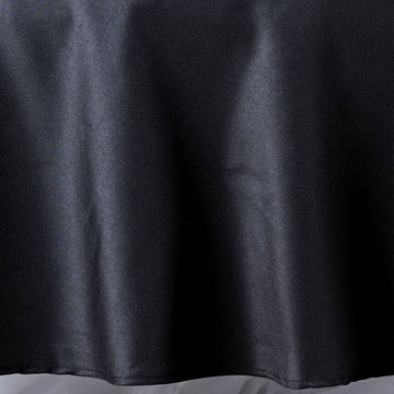 Elevate Your Event Decor with Our Black Premium Polyester Tablecloth
