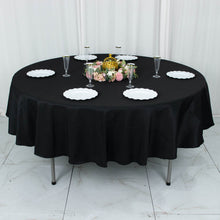 Seamless Tablecloth 90 Inch Round In Black 190 GSM Premium Polyester