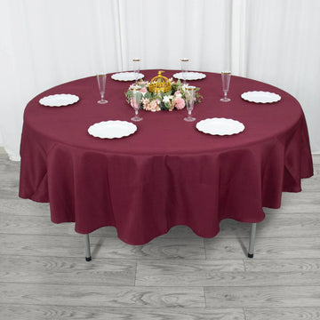 Create a Luxurious Atmosphere with the Burgundy Polyester Tablecloth