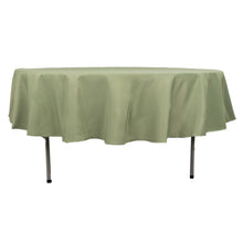 90inch Eucalyptus Sage Green 200 GSM Seamless Premium Polyester Round Tablecloth
