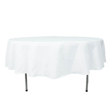 Seamless Tablecloth 90 Inch Round In White Premium Polyester 190 GSM