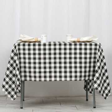 Elevate Your Event Decor with White/Black Seamless Buffalo Plaid